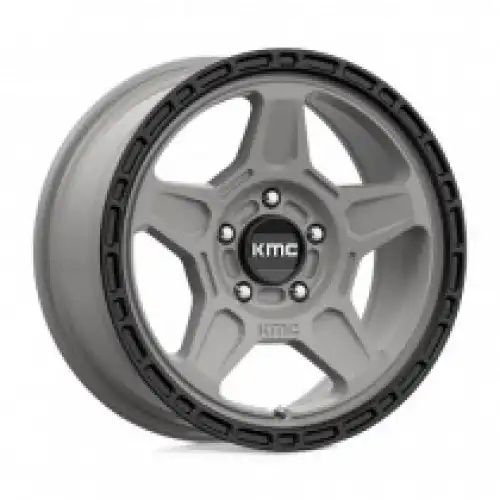 KMC KM721 ALPINE SATIN GRAY W/ BLACK LIP 5x114.3 16R 7 72.56 15