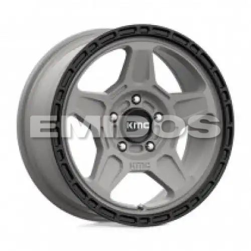 KMC KM721 ALPINE SATIN GRAY W/ BLACK LIP 5x114.3 16R 7 72.56 15