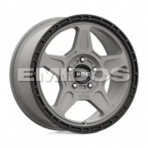 KMC KM721 ALPINE SATIN GRAY W/ BLACK LIP 5x108 17R 8 72.56 38
