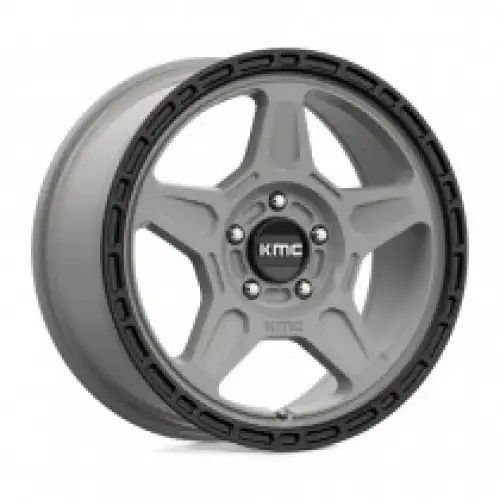 KMC KM721 ALPINE SATIN GRAY W/ BLACK LIP 5x112 17R 8 66.56 38
