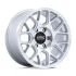 KMC KM730 HATCHET GLOSS SILVER W/ MACHINED FACE 6x120 17R 8.5 66.9 25