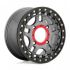 KMC KS240 RECON BEADLOCK GUN METAL W/ GLOSS BLACK RING 4x137 15R 7 112.1 38