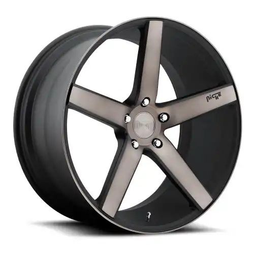 Niche M134 MILAN MATTE BLACK MACHINED W/ DOUBLE DARK TINT 5x112 19R 8.5 66.56 34