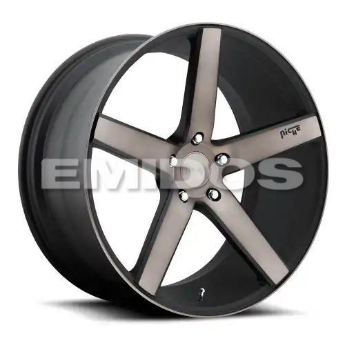 Niche M134 MILAN MATTE BLACK MACHINED W/ DOUBLE DARK TINT 5x112 19R 8.5 66.56 34