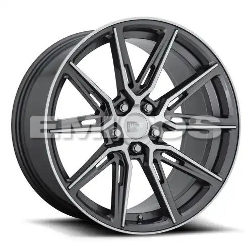 Niche M220 GEMELLO GLOSS ANTHRACITE MACHINED 5x114.3 R 10.5 72.56 40