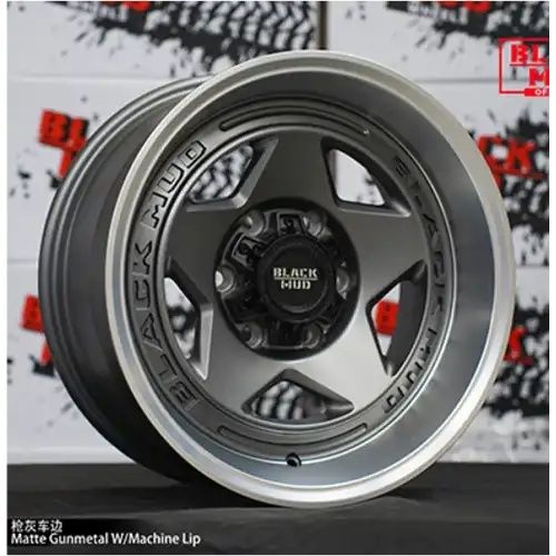 Black Mud M550 Matte Gunmetal/Machined lip 6x139.7 17R 8.5 100,1 0
