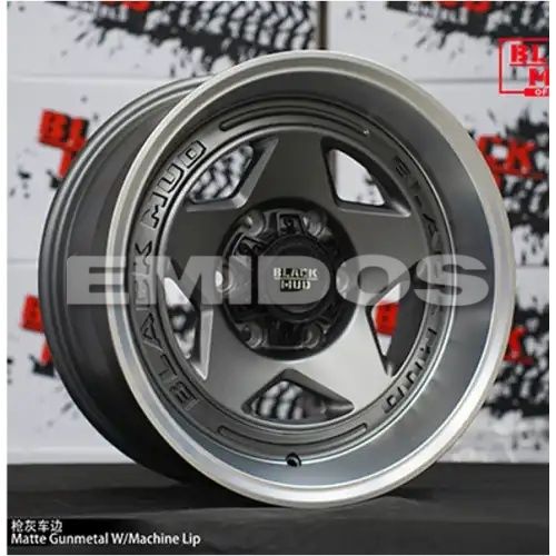Black Mud M550 Matte Gunmetal/Machined lip 6x139.7 17R 8.5 100,1 -12