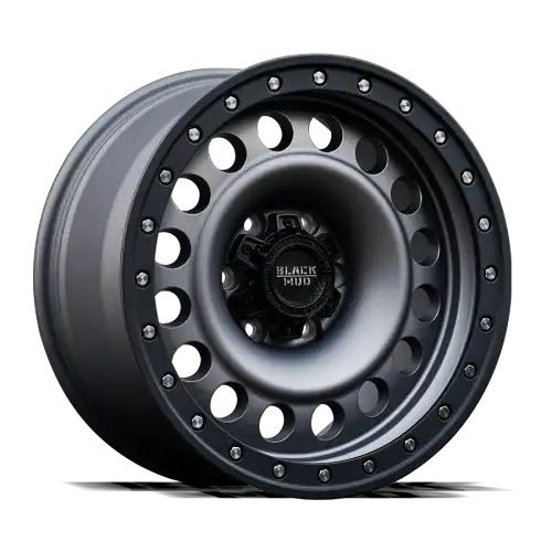 Black Mud M570 Matte gunmetal/W Black Lip Edge 6x139.7 18R 8.5 100,1 0