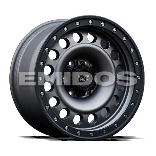 Black Mud M570 Matte gunmetal/W Black Lip Edge 6x139.7 18R 8.5 100,1 0