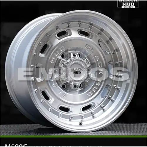 Black Mud M580C Silver Machined Face 6x139.7 18R 8.5 100,1 0