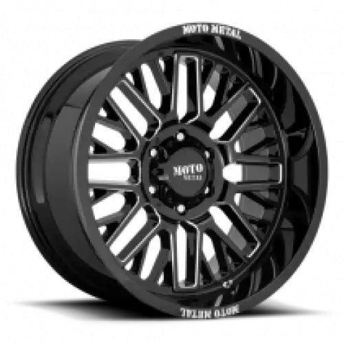 Moto Metal MO802 WARLOCK GLOSS BLACK MILLED 6x139.7 20R 10 106.1 -18