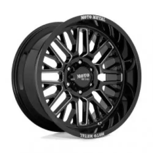 Moto Metal MO802 WARLOCK GLOSS BLACK MILLED 5x139.7 20R 9 78.1 BNK