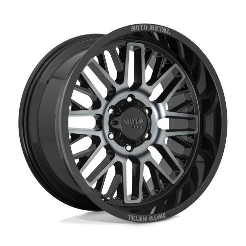 Moto Metal MO802 WARLOCK GLOSS BLACK MACHINED W/ GRAY TINT 5x139.7 20R 9 78.1 BNK