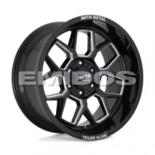 Moto Metal MO803 BANSHEE GLOSS BLACK MILLED 6x139.7 20R 10 106.1 -18