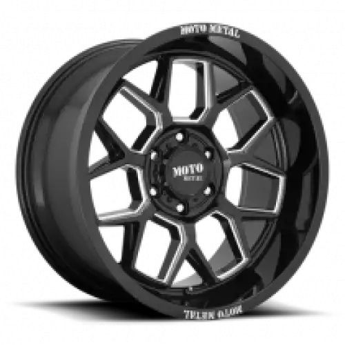 Moto Metal MO803 BANSHEE GLOSS BLACK MILLED 8x165.1 20R 10 125.1 -18