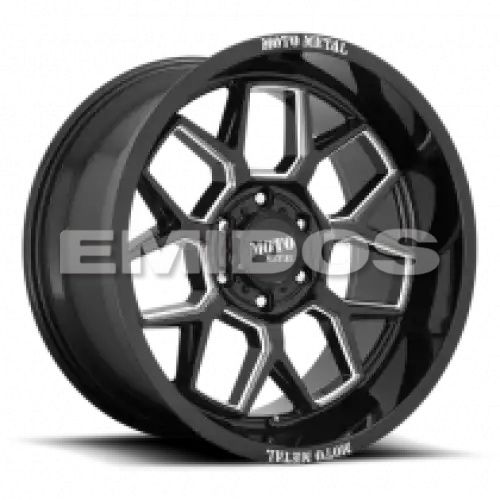 Moto Metal MO803 BANSHEE GLOSS BLACK MILLED 8x165.1 20R 10 125.1 -18