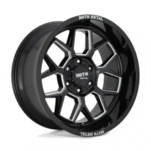 Moto Metal MO803 BANSHEE GLOSS BLACK MILLED 8x180 20R 10 124.2 -18