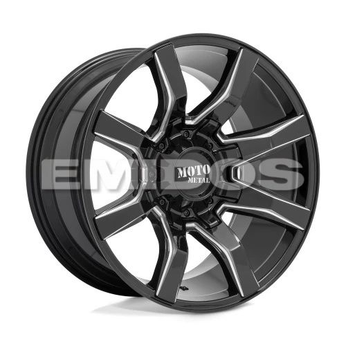 Moto Metal MO804 SPIDER GLOSS BLACK MILLED 6x114.3/139.7 20R 9 78.1 18