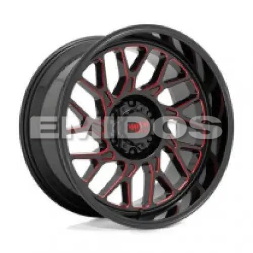 Moto Metal MO805 GLOSS BLACK MILLED W/ RED TINT 8x170 20R 10 125.1 -18