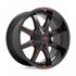 Moto Metal MO970 GLOSS BLACK MILLED W/ RED TINT & MOTO METAL ON LIP 8x170 20R 10 125.1 -18