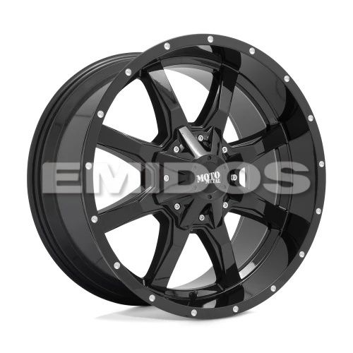 Moto Metal MO970 GLOSS BLACK W/ MILLED LIP 8x170 20R 9 125.1 BNK
