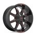 Moto Metal MO970 GLOSS BLACK MILLED W/ RED TINT & MOTO METAL ON LIP 8x180 20R 9 124.2 BNK