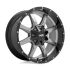 Moto Metal MO970 GLOSS GRAY CENTER W/ GLOSS BLACK LIP 8x165.1 17R 8 125.1 BNK