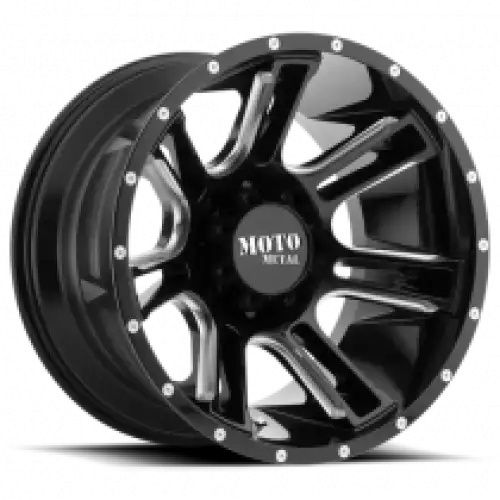 Moto Metal MO982 AMP GLOSS BLACK MILLED 8x165.1 17R 9 125.1 -12