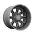 Moto Metal MO984 SHIFT MATTE GRAY W/ G-BLK INSERTS 6x139.7 18R 9 100.3 30
