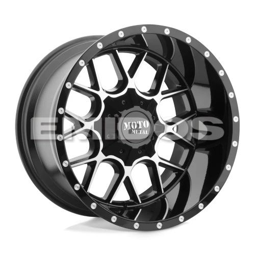 Moto Metal MO986 SIEGE GLOSS BLACK MACHINED 8x170 20R 9 125.1 BNK