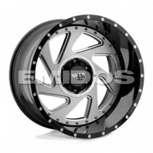 Moto Metal MO989 CHANGE UP GLOSS BLACK MILLED W/ BRUSHED INSERTS 6x135 20R 12 87.1 -44
