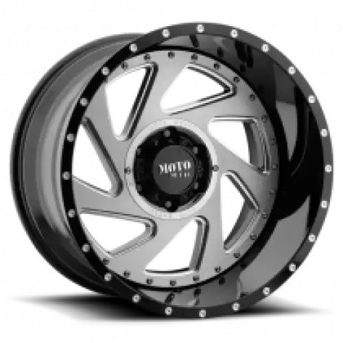Moto Metal MO989 CHANGE UP GLOSS BLACK MILLED W/ BRUSHED INSERTS 8x165.1 20R 12 125.1 -44