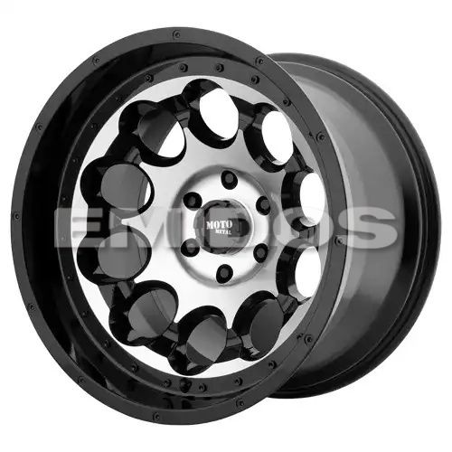 Moto Metal MO990 ROTARY GLOSS BLACK MACHINED 8x165.1 20R 12 125.1 -44