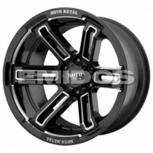 Moto Metal MO991 RUKUS GLOSS BLACK MILLED 8x165.1 20R 9 125.1 BNK