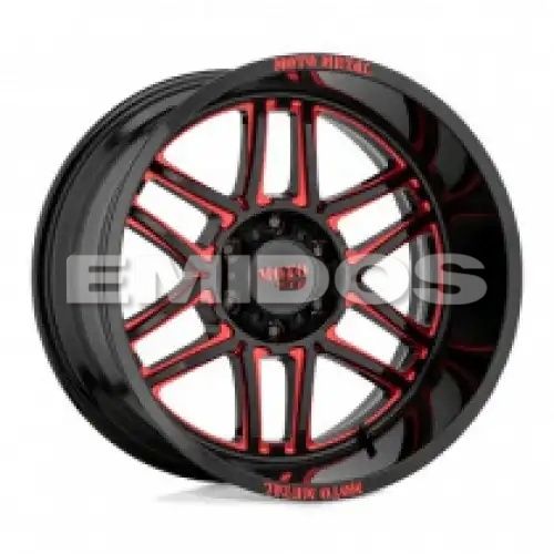 Moto Metal MO992 FOLSOM GLOSS BLACK MILLED W/ RED TINT 6x135 20R 10 87.1 -18
