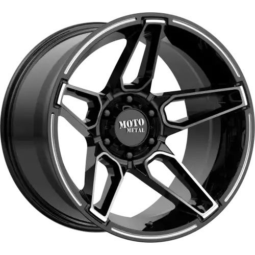 Moto Metal MO994 FANG GLOSS BLACK MACHINED 8x165.1 20R 10 125.1 -18