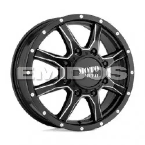 Moto Metal MO995 SATIN BLACK MILLED - FRONT 8x200 20R 8.25 142 127