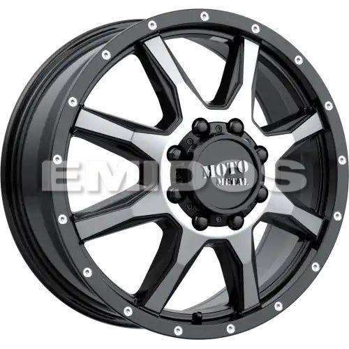 Moto Metal MO995 GLOSS BLACK MACHINED - FRONT 8x165.1 17R 6.5 125.1 111