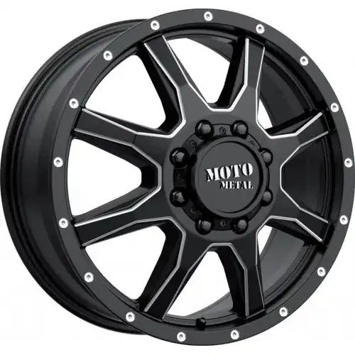 Moto Metal MO995 SATIN BLACK MILLED - FRONT 8x165.1 17R 6.5 125.1 111