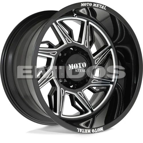 Moto Metal MO997 HURRICANE GLOSS BLACK MILLED - RIGHT DIRECTIONAL 8x170 20R 12 125.1 -44