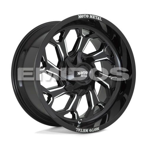 Moto Metal MO999 GLOSS BLACK MILLED 8x170 20R 10 125.1 -18