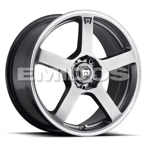 Motegi Racing MR116 FS5 DARK SILVER W/ MACHINED FLANGE 5x100/114.3 15R 6.5 72.56 40