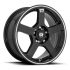 Motegi Racing MR116 FS5 GLOSS BLACK W/ MACHINED FLANGE 4x100/114.3 R 7 72.56 40