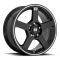 Motegi Racing MR116 FS5 GLOSS BLACK W/ MACHINED FLANGE 5x114.3/120 18R 8 74.1 45
