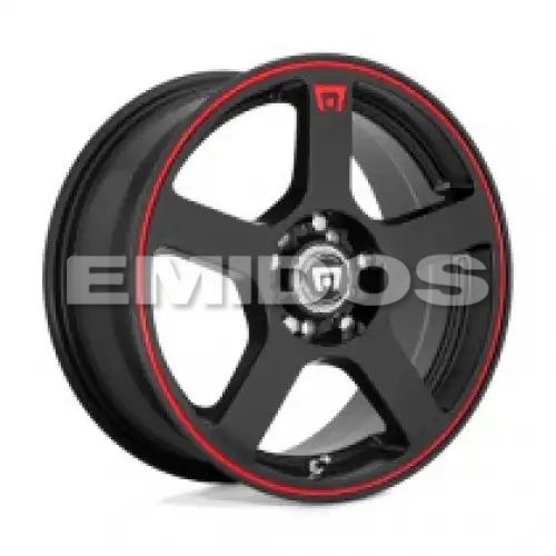 Motegi Racing MR116 FS5 MATTE BLACK W/ RED STRIPE 5x114.3/120 18R 8 74.1 35