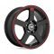 Motegi Racing MR116 FS5 MATTE BLACK W/ RED STRIPE 5x100/114.3 18R 8 72.56 35