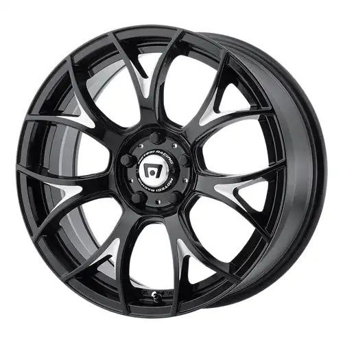 Motegi Racing MR126 GLOSS BLACK W/ MILLED ACCENTS 5x112 18R 9.5 66.56 40