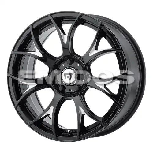 Motegi Racing MR126 GLOSS BLACK W/ MILLED ACCENTS 5x112 18R 9.5 66.56 40