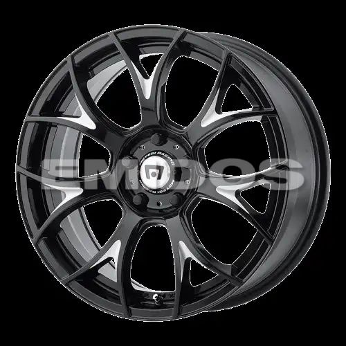 Motegi Racing MR126 GLOSS BLACK W/ MILLED ACCENTS 5x100 19R 8.5 72.56 40