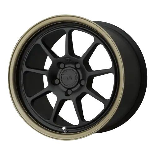 Motegi Racing MR135 MATTE BLACK CENTER W/ BRONZE LIP 5x112 18R 9.5 72.56 45